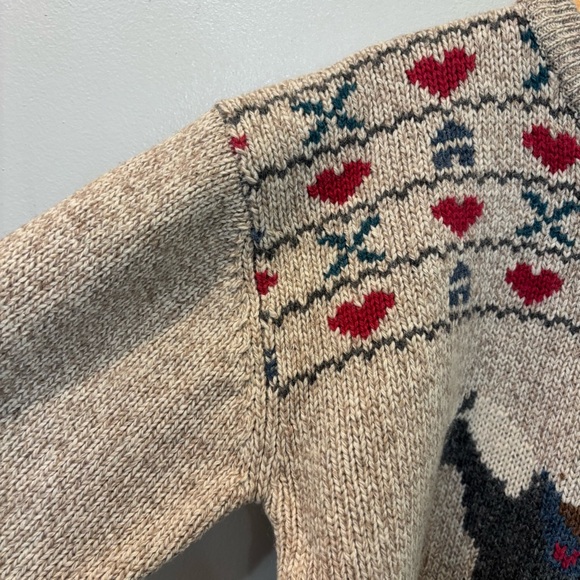 Vintage Eddie Bauer Marled Wool Blend Rocking Horse Sweater Women’s Size Large - Picture 4 of 11